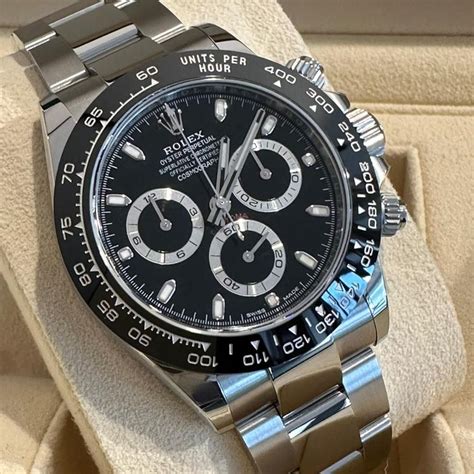 rolex daytona schwarz stahl|rolex daytona gehäuse.